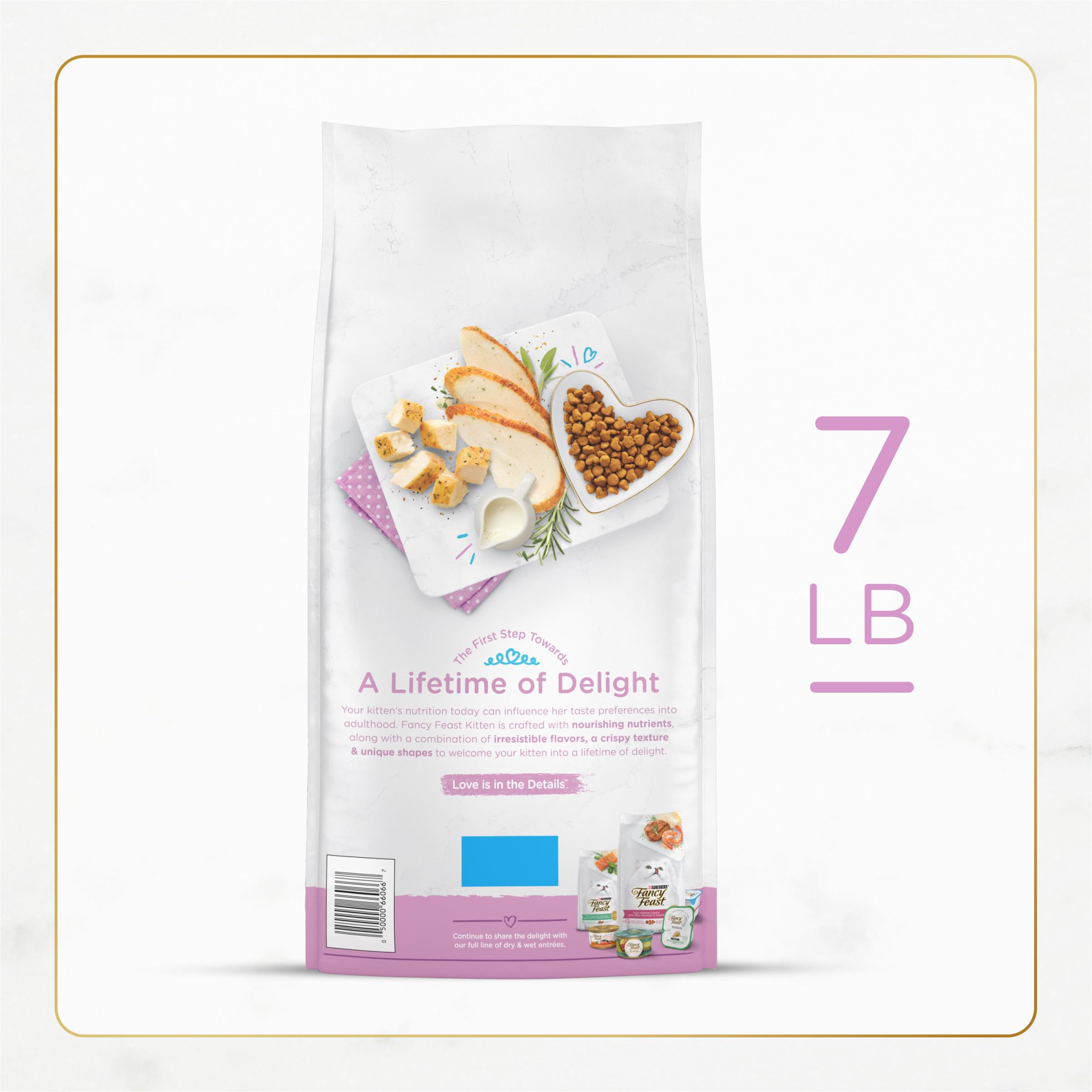 Fancy Feast chaton nutriments de haute qualité soutiennent une alimentation équilibrée.