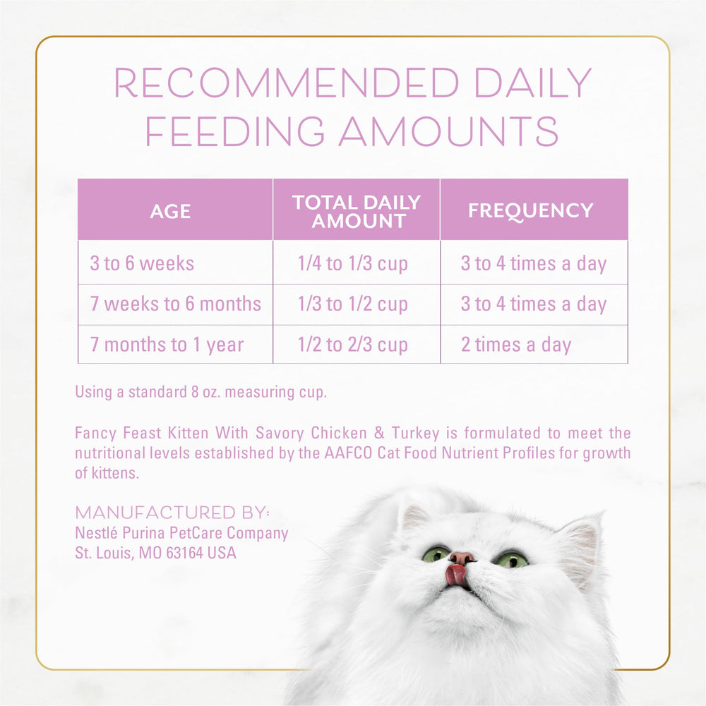 Fancy Feast chaton odeur appétissante stimule l'envie de manger à chaque service.