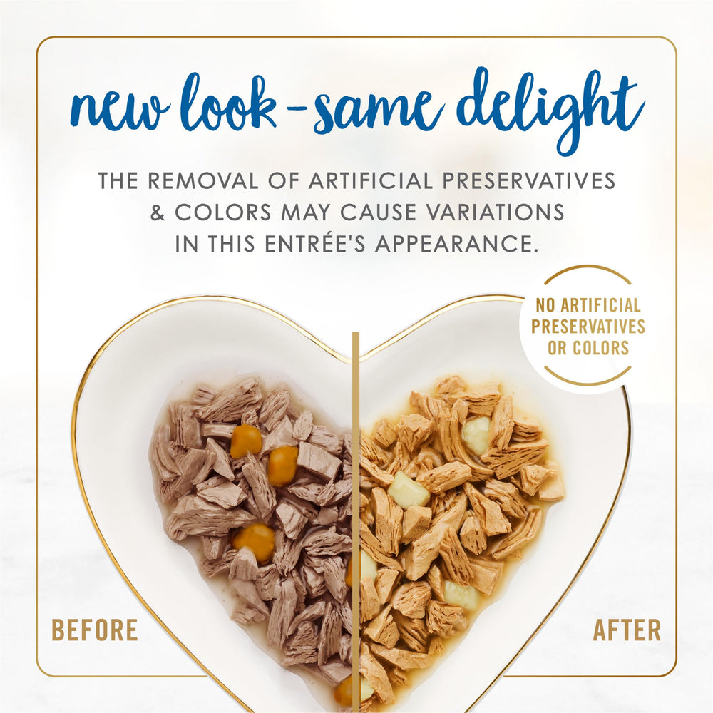 Plan d’ensemble: 24 cannettes Fancy Feast Delights, conditionnement pratique.