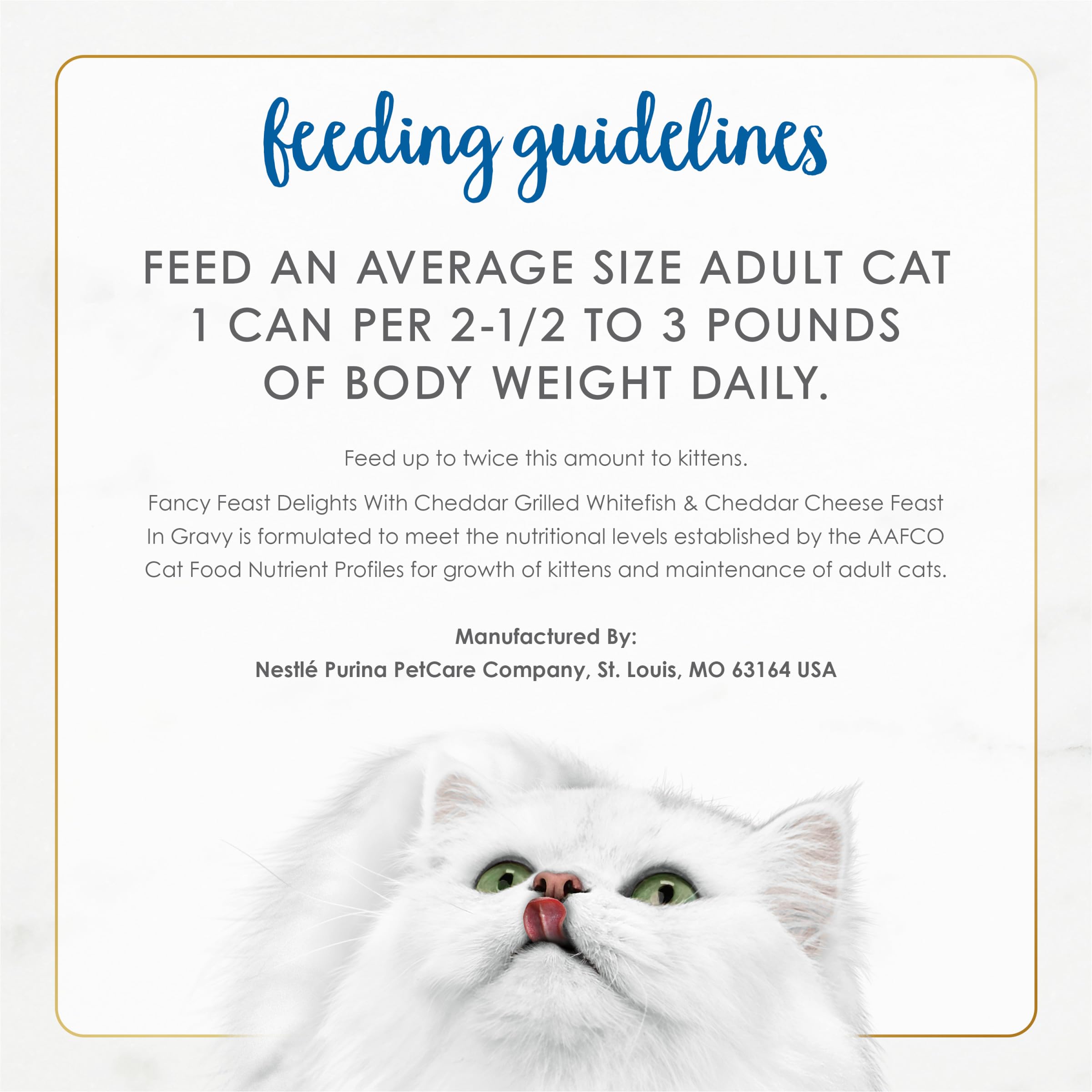 Assortiment de saveurs Fancy Feast Delights, orientation gourmande pour chats.