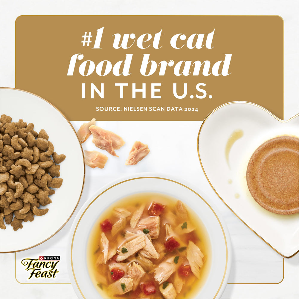 Fancy Feast expérience gourmet pour chat raffiné, à savourer ensemble.