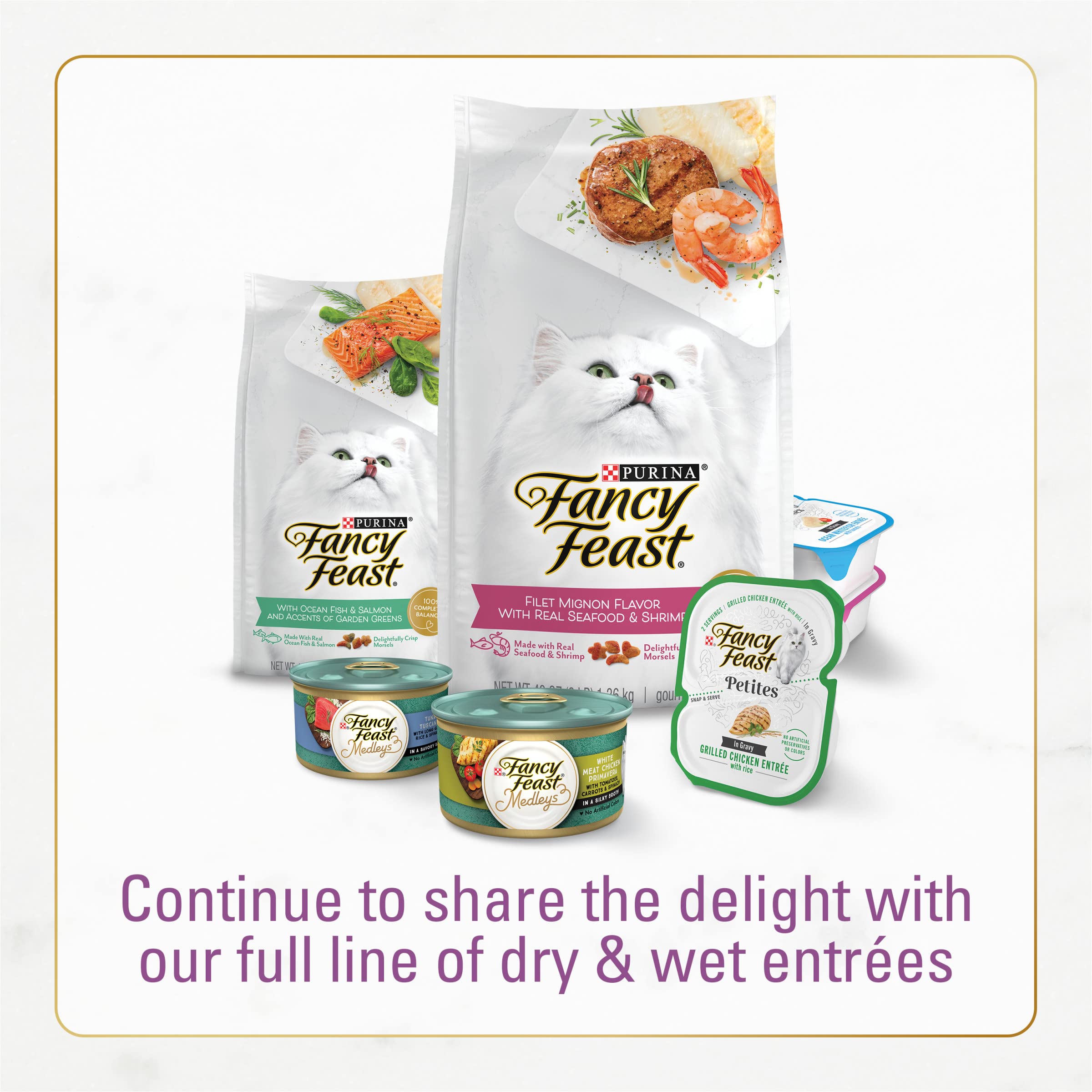 Fancy Feast croquettes sèches riches en nutriments pour la vitalité féline.
