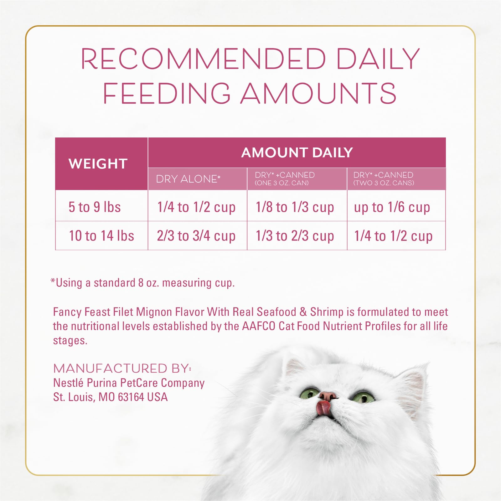 Fancy Feast bouchées légèrement enrobées, cuisson au four pour un croquant apprécié.