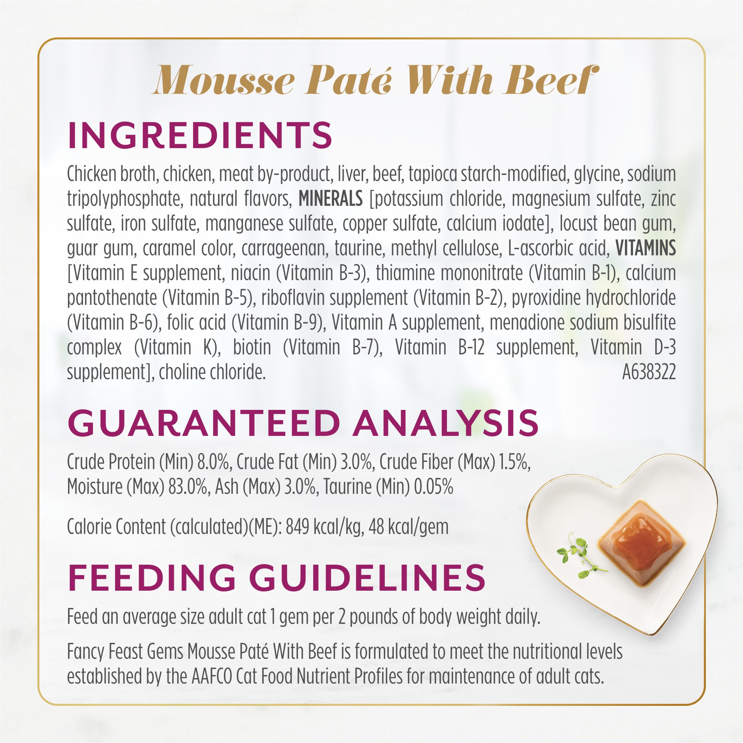 Fancy Feast Gems Pâte chat emballage 8 portions : service rapide et frais.