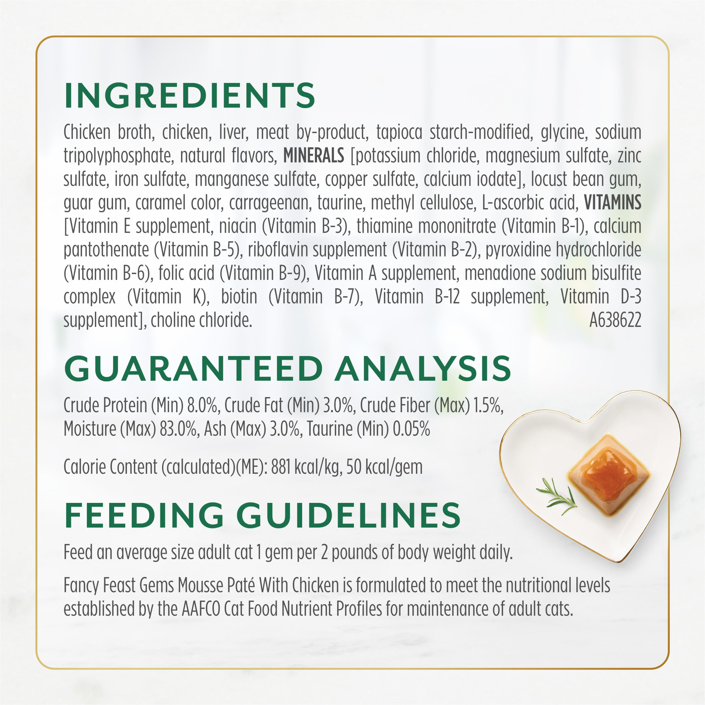 Paquet de 8 boîtes de 4 oz de Fancy Feast Gems Pâté.