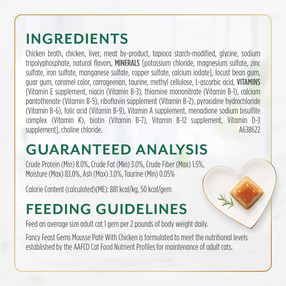 Paquet de 8 boîtes de 4 oz de Fancy Feast Gems Pâté.