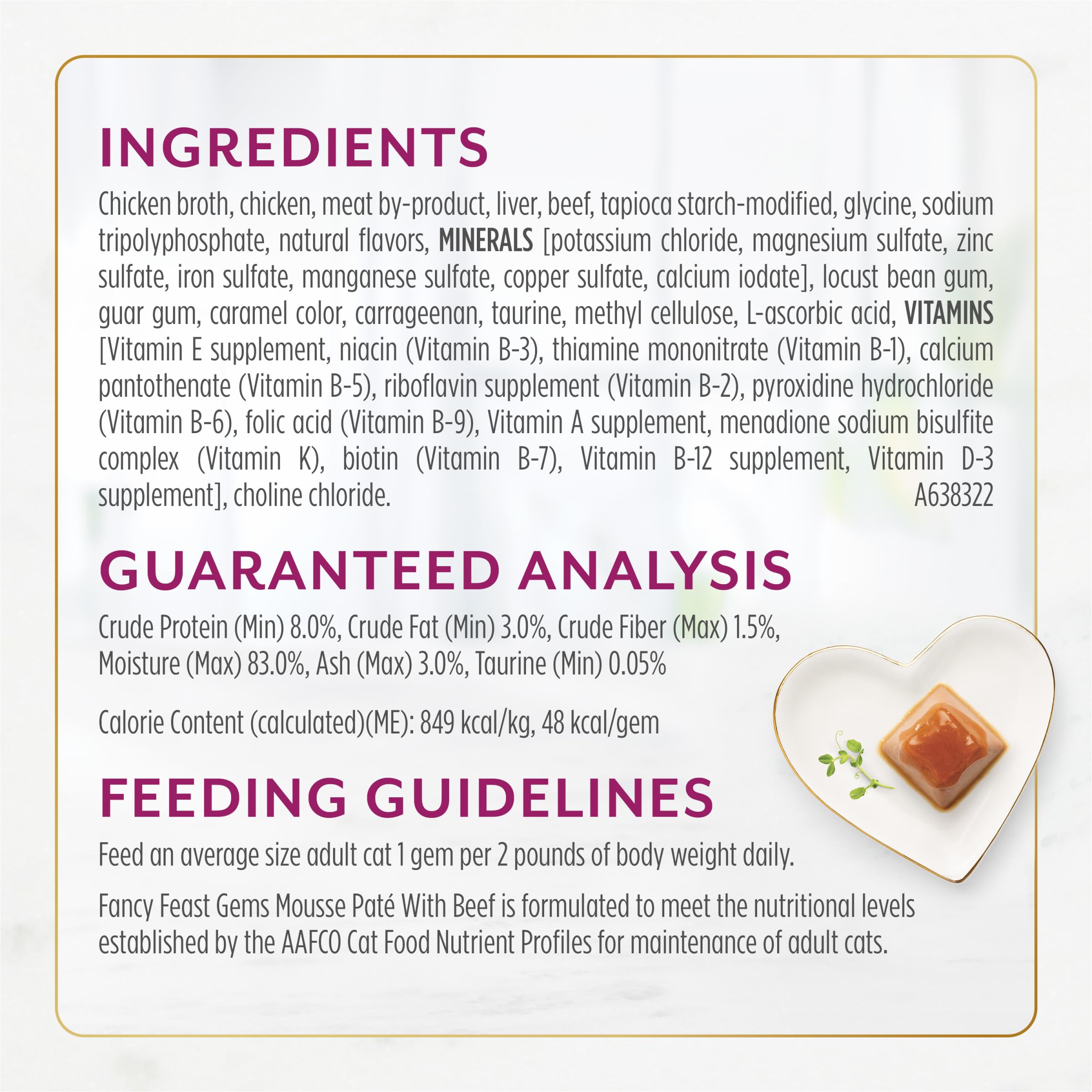 Sans céréales, Fancy Feast Gems offre une option sans céréales.