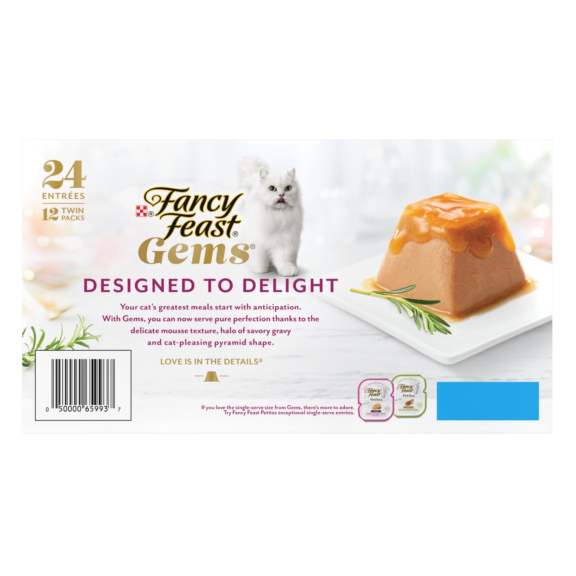 Thon réel dans la mousse Fancy Feast Gems, goût délicat et service pratique.