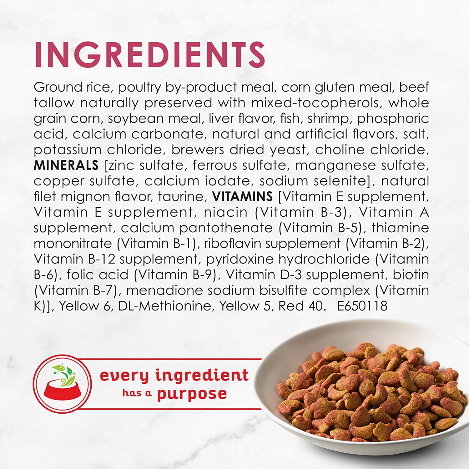 Nutriments essentiels présents Fancy Feast Gourmet Gold Filet Mignon.