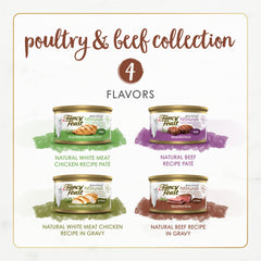 Fancy Feast Gourmet Naturals bœuf pâté 3oz, goût riche pour variété de menus