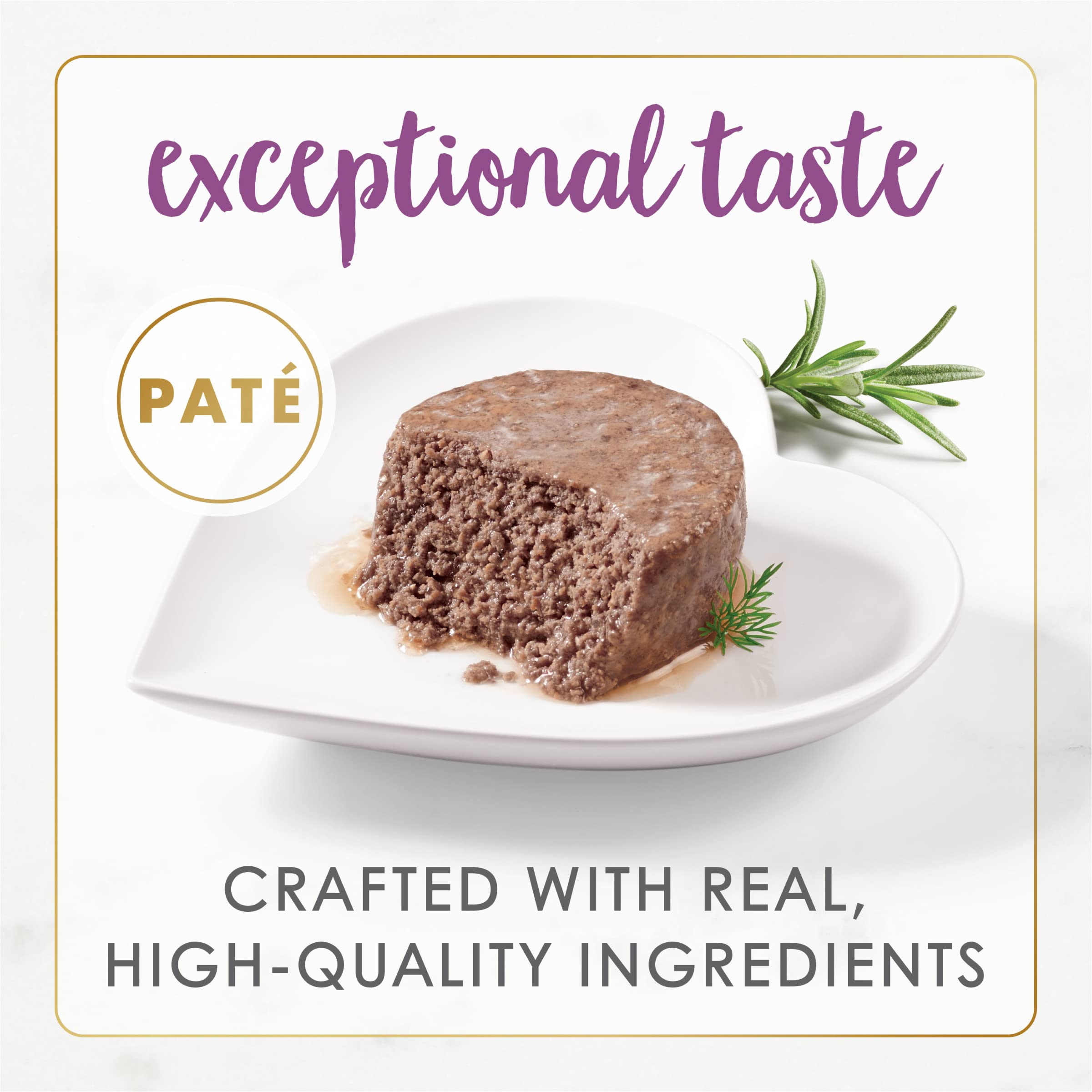 Fancy Feast Gourmet Naturals chat adulte dégustant pâté boeuf, plaisir gourmand et repas pratique