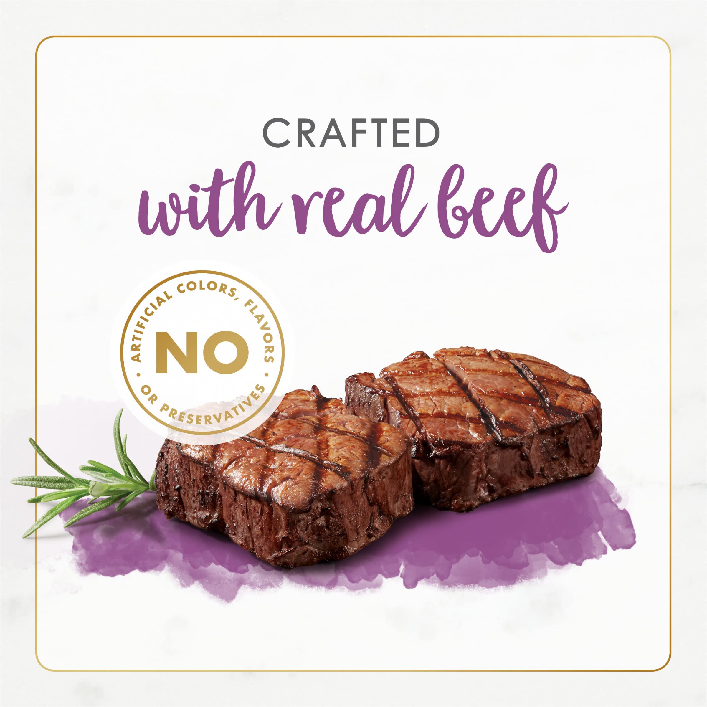 Fancy Feast Gourmet Naturals ingrédients boeuf naturels protéine principale pour l'énergie