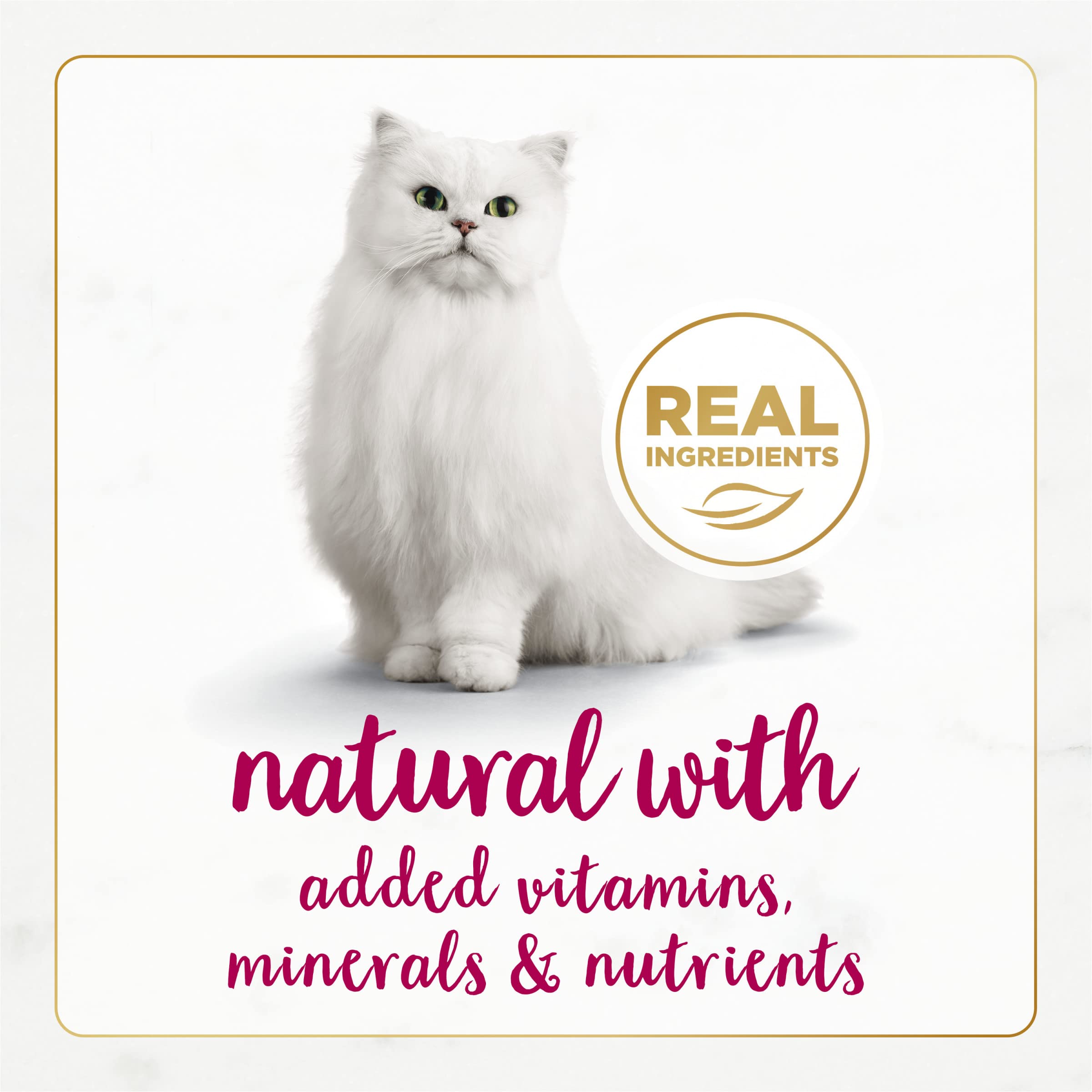 Fancy Feast Gourmet Naturals sans additifs artificiels, plaisir naturel pour chat.