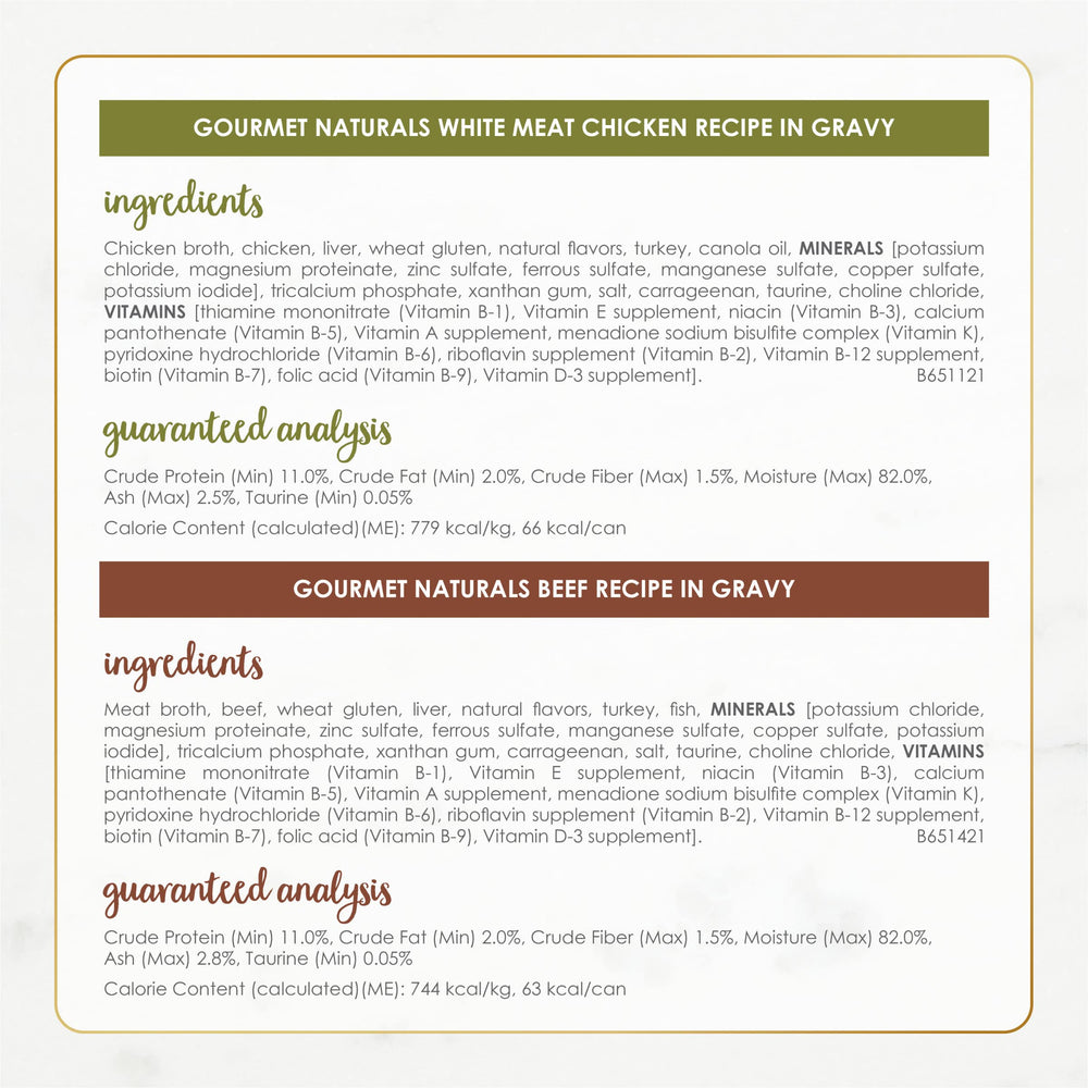 Fancy Feast Gourmet Naturals variété pâté 3oz, assortiment de saveurs