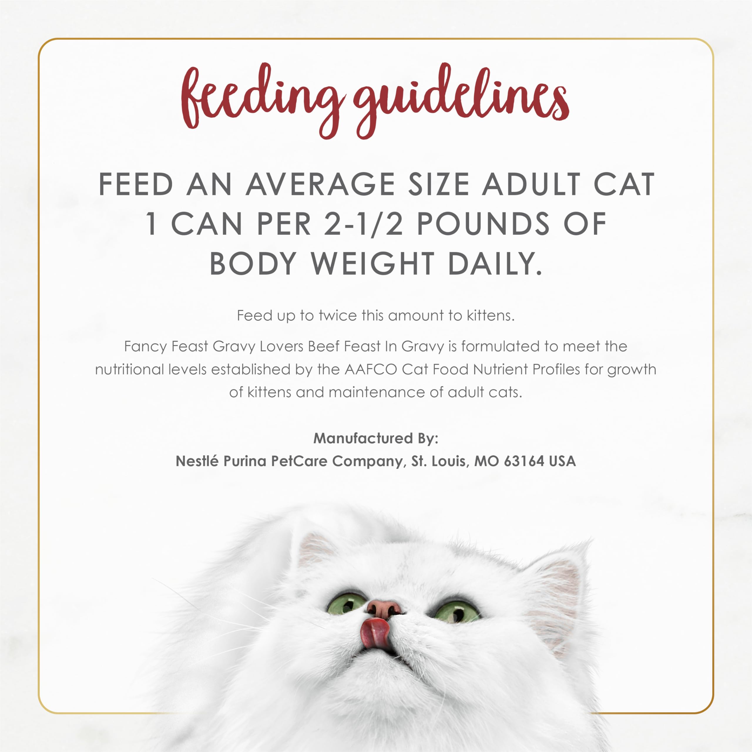 Purina Fancy Feast Gravy Lovers – alimentation complète et équilibrée avec nutriments essentiels