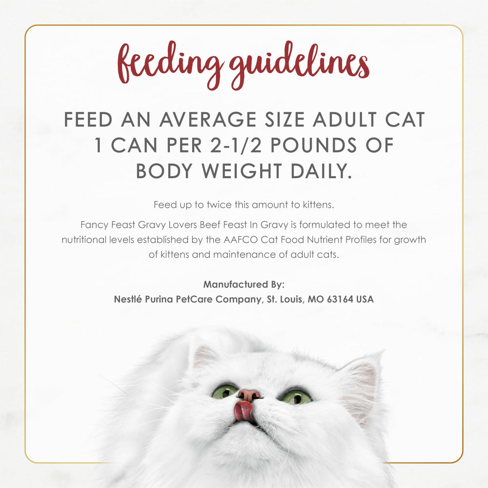 Purina Fancy Feast Gravy Lovers – alimentation complète et équilibrée avec nutriments essentiels