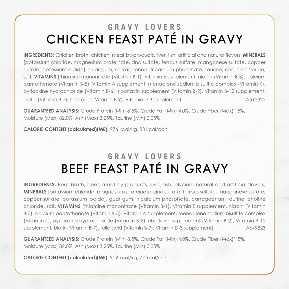 Fancy Feast Gravy Lovers – mélange boeuf et poulet en pâté dans sauce délicate