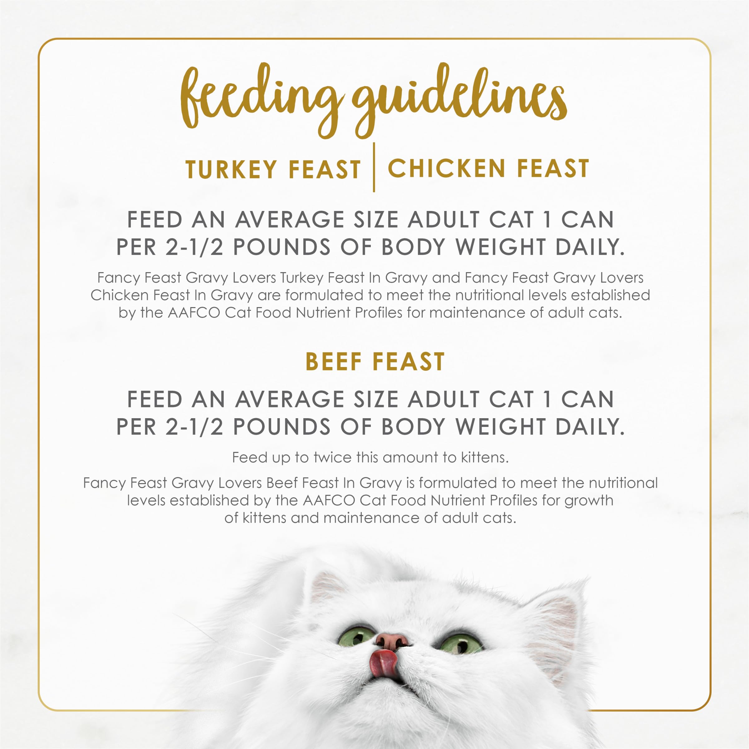 Fabrique aux Etats-Unis avec contrôles qualité Fancy Feast Gravy Lovers.