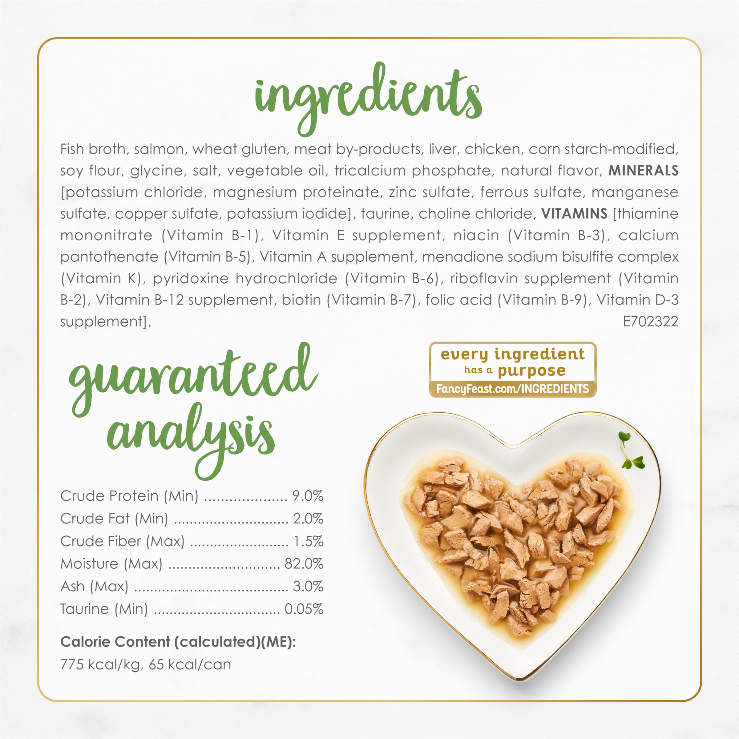 Fancy Feast Gravy Lovers ingrédients-reels : saumon réel pour une nutrition complète.