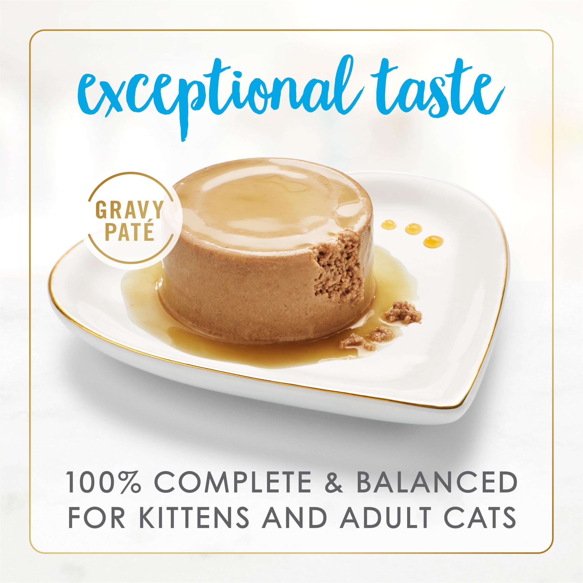 Fancy Feast Gravy Lovers – pâte crémeuse et sauce, texture délicate appréciée des chats.