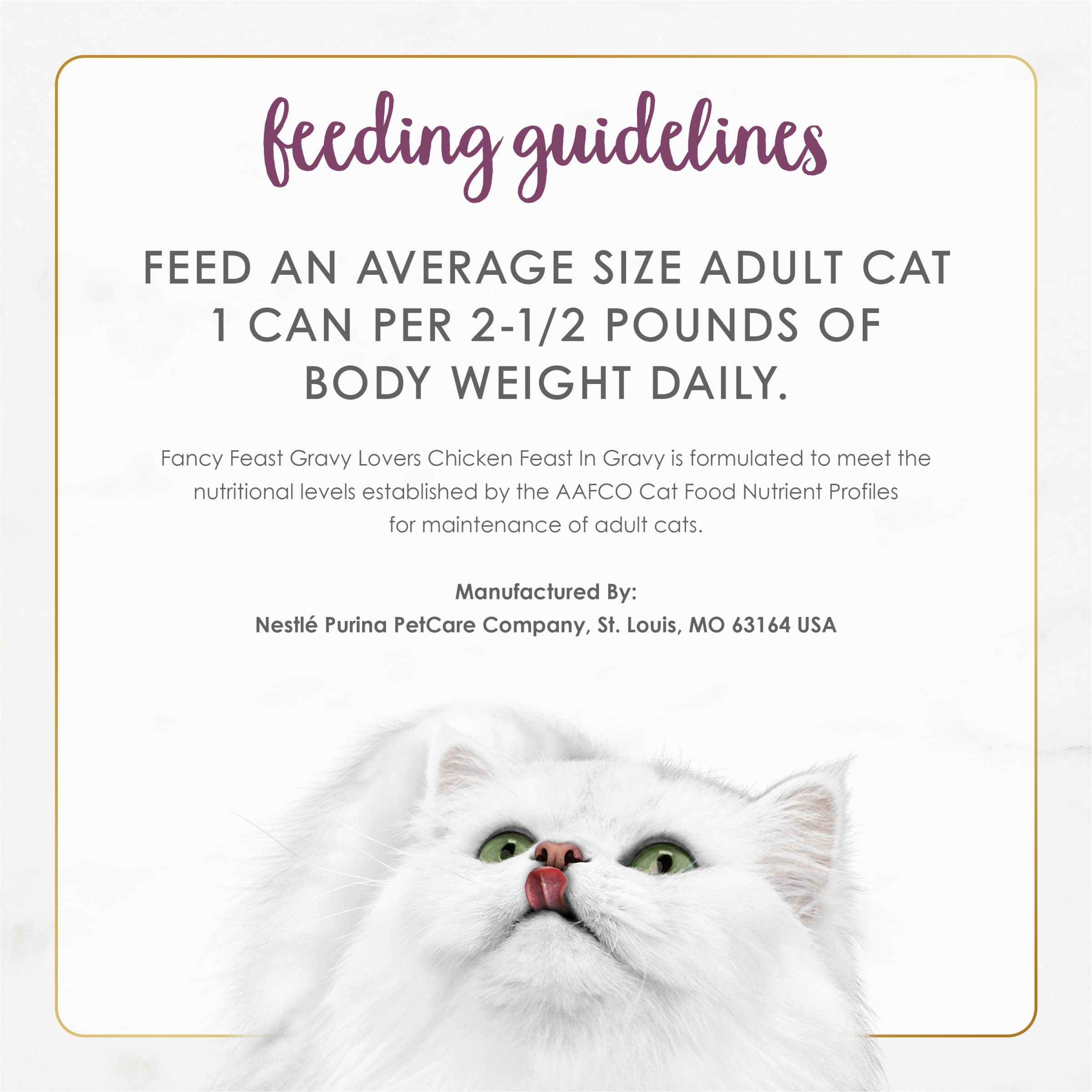 Fancy Feast Gravy Lovers portions de 85 g en boîte, pratique pour le repas.