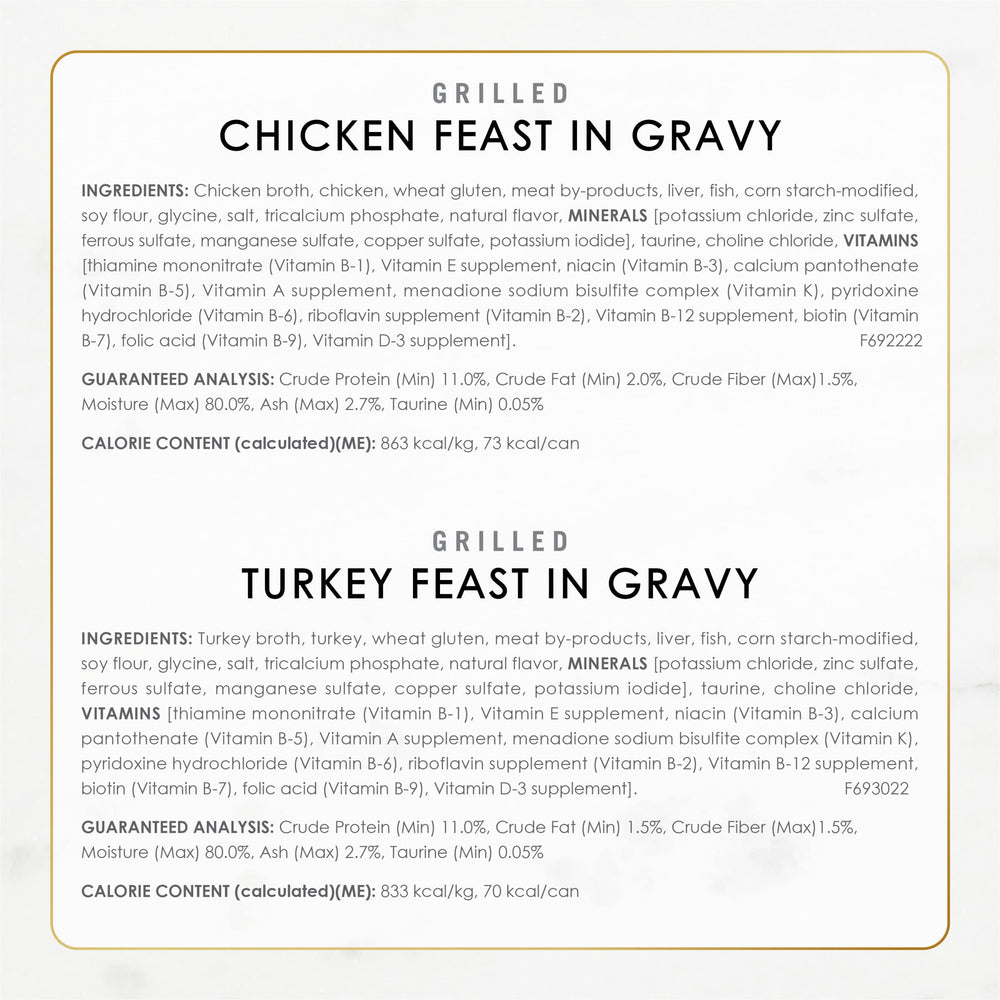 Fancy Feast Grilled: texture tendre de la dinde, saveur appréciée.