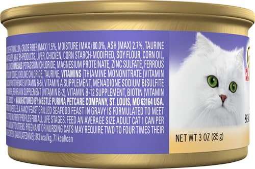 Emballage compact Fancy Feast Grillé Fruits de Mer 3oz