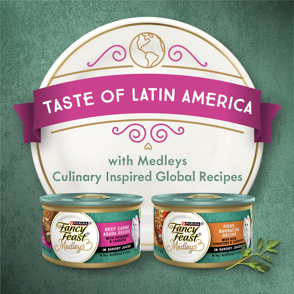 Sans colorants artificiels, saveurs naturelles pour Fancy Feast Medleys.