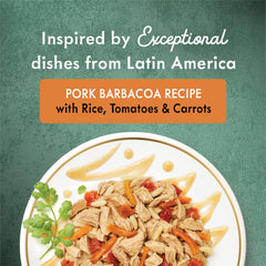 Barbacoa Porc Fancy Feast Medleys – morceaux savoureux dans une sauce nutritive.
