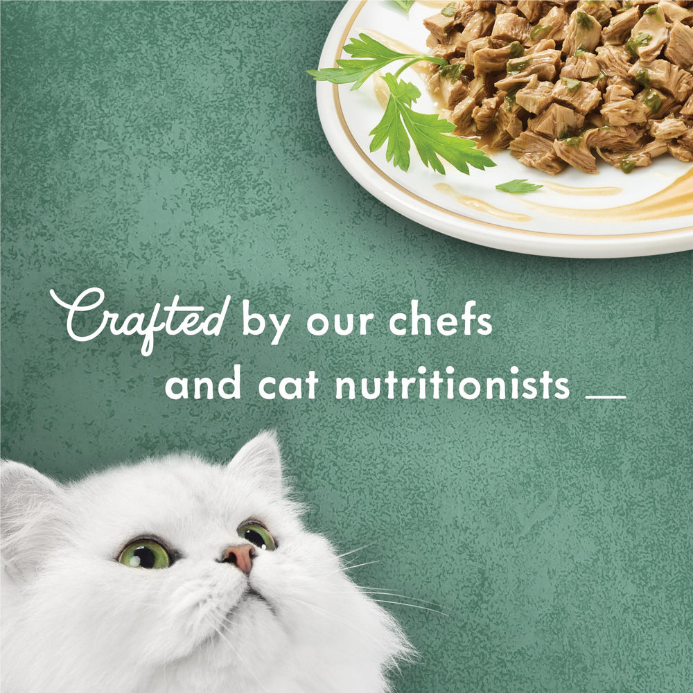 Fancy Feast Medleys Dinde Épinards Bouillon – Mélange équilibré qui peut éveiller l'appétit.