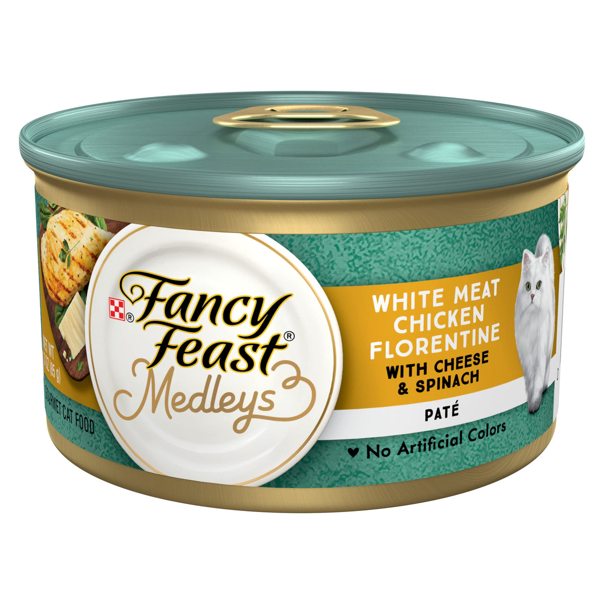 Fancy Feast Medleys poulet blanc pâté — pâte onctueuse et goût savoureux.