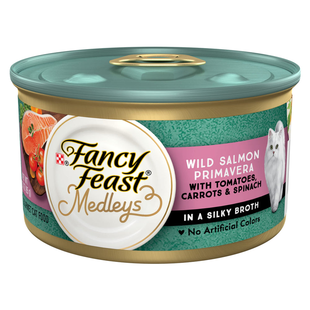 Fancy Feast Medleys saumon Primavera, morceaux appétissants pour chat gourmand