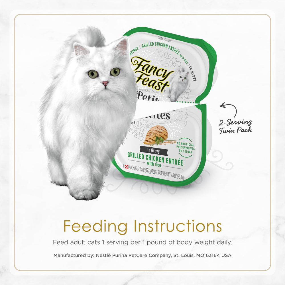 Nutrition complète et équilibrée pour chats adultes avec Fancy Feast.