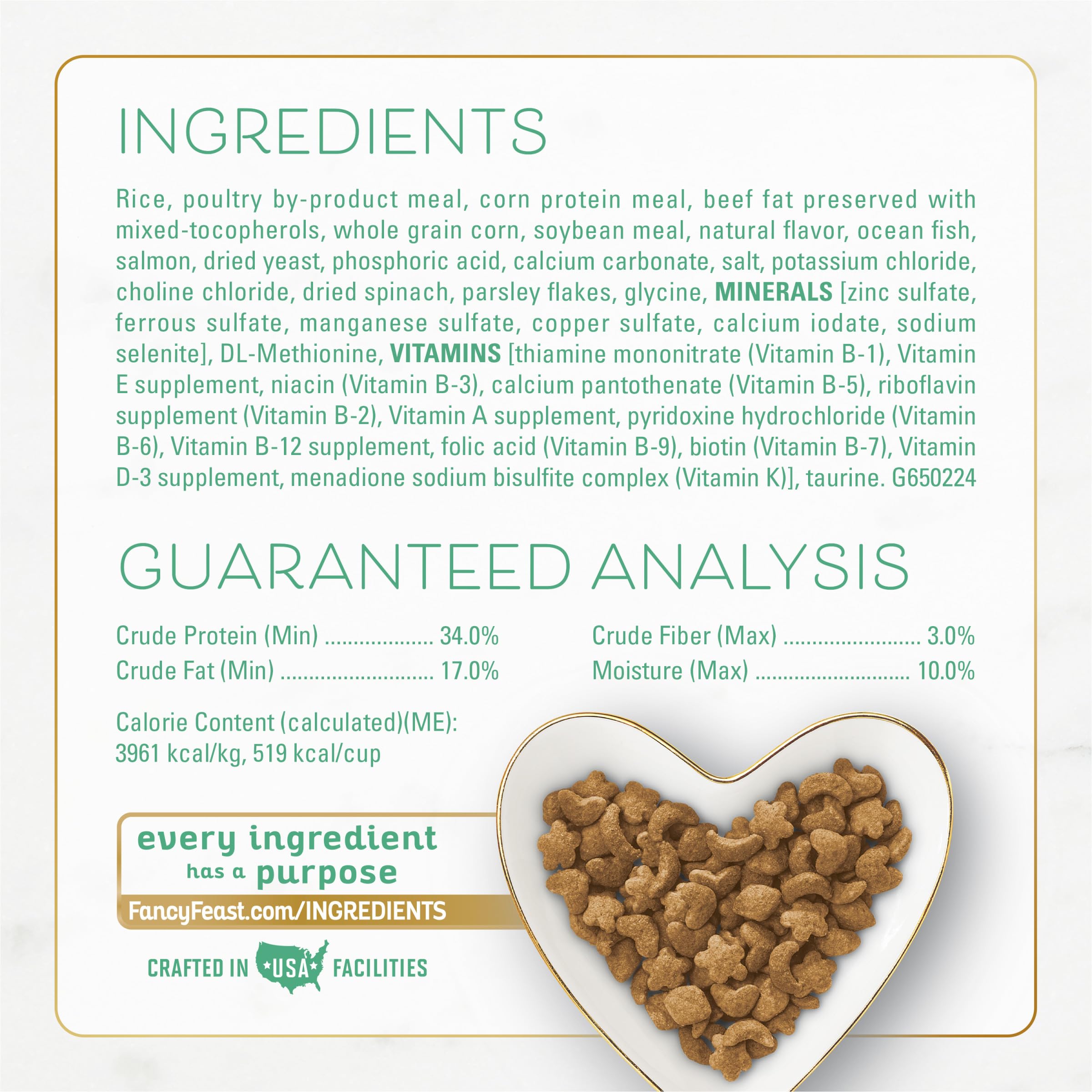 Nutrition complète et équilibrée pour chats adultes.