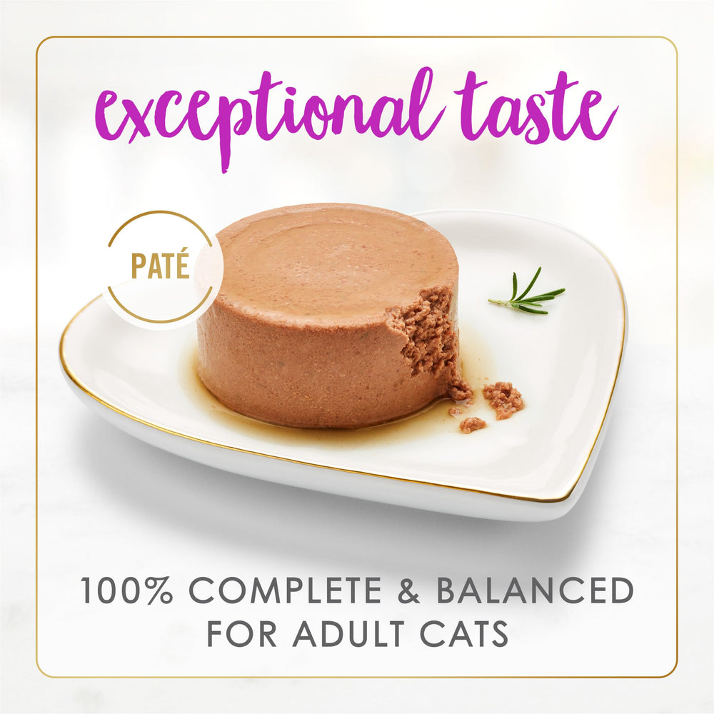 Fancy Feast Pâté Chat Foie Boeuf 3oz – texture lisse prête à être dégustée.
