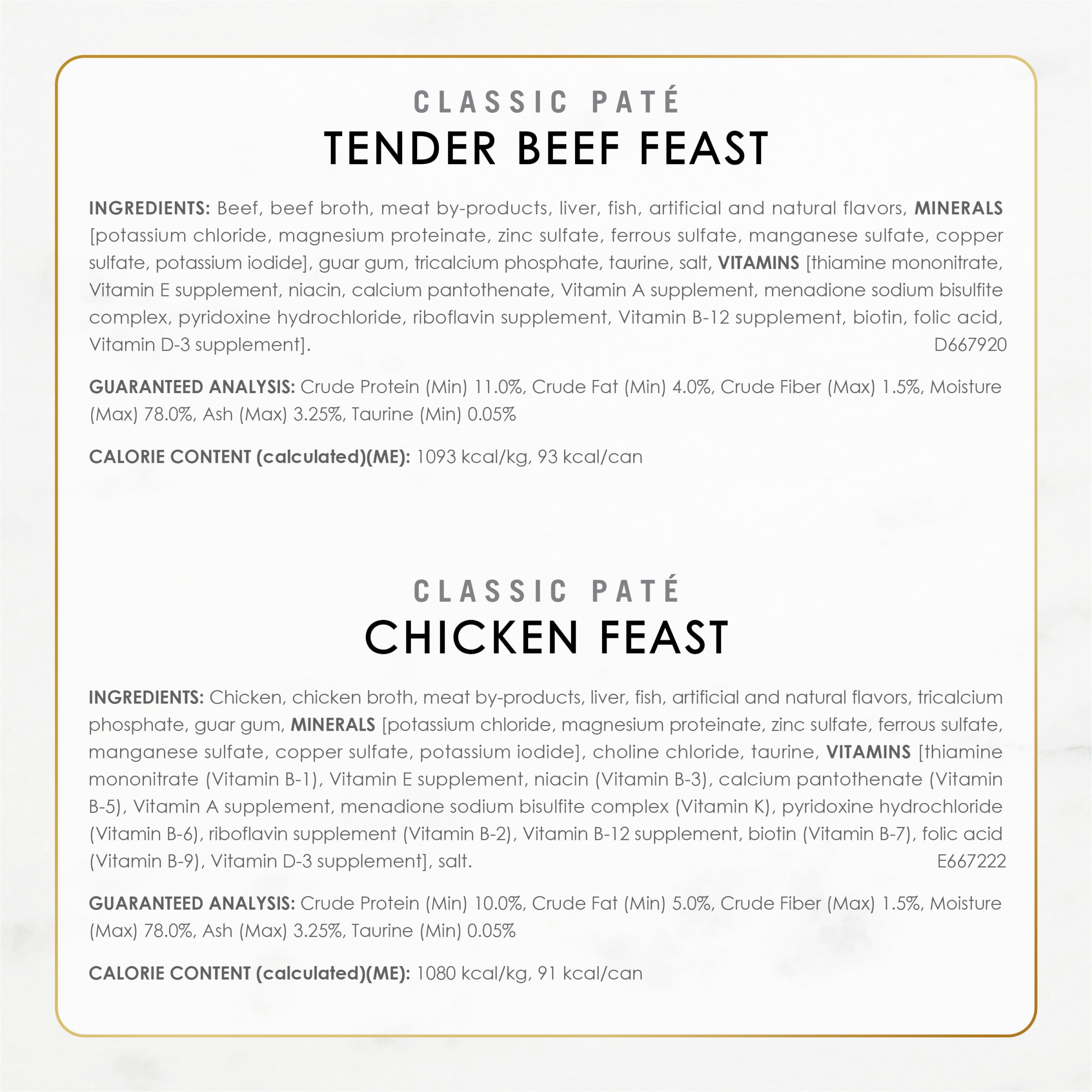 Fancy Feast Pâté chat variété de recettes pour varier les menus.