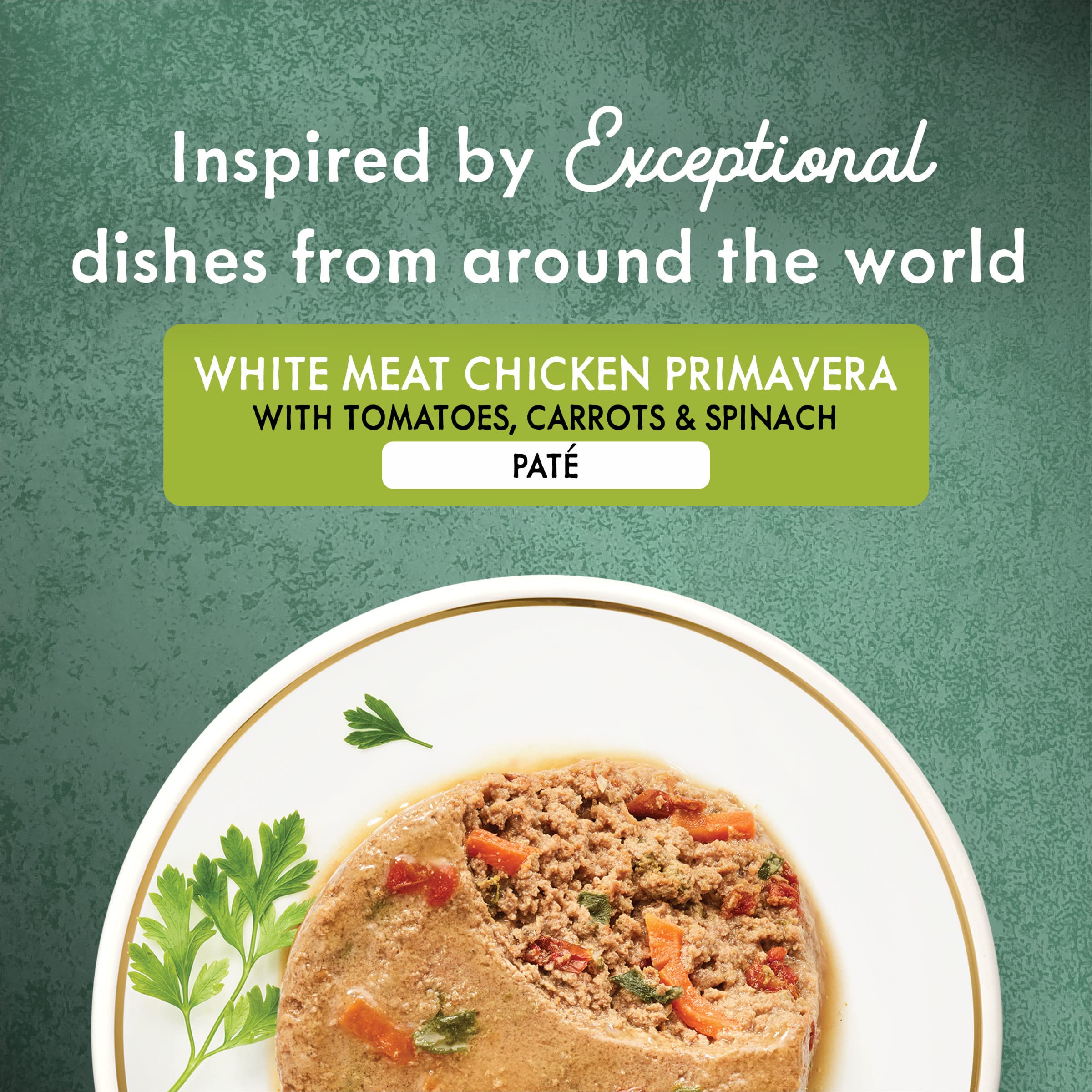 Pâté Fancy Feast Medleys Crémeux Poulet Primavera avec Légumes Frais.