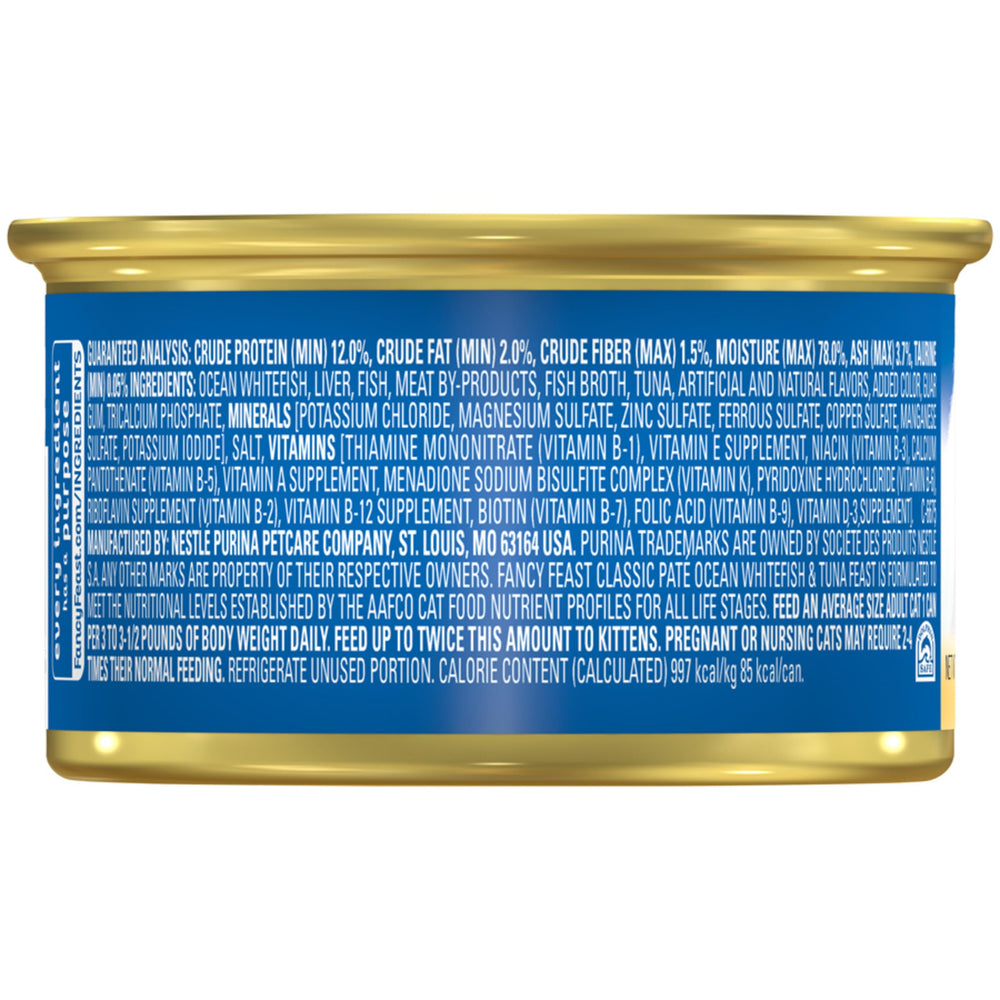 Fancy Feast Pâté pack-24-boites: packaging pratique pour un stock familial.