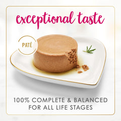 Fancy Feast Pâté Poulet – chat mange facilement grâce à texture soyeuse.