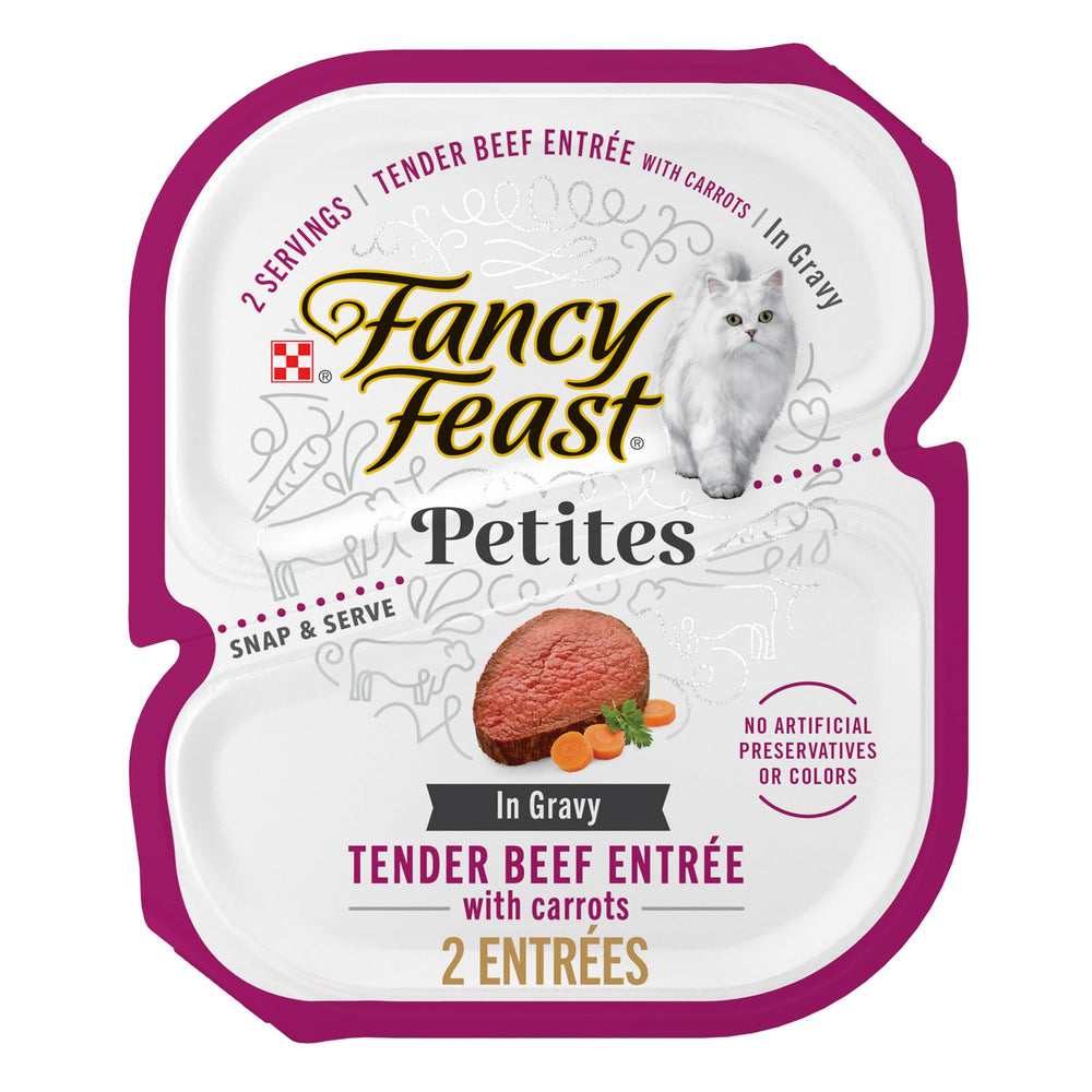 Fancy Feast Petites emballage pack de 12 facile à servir sans gaspillage.