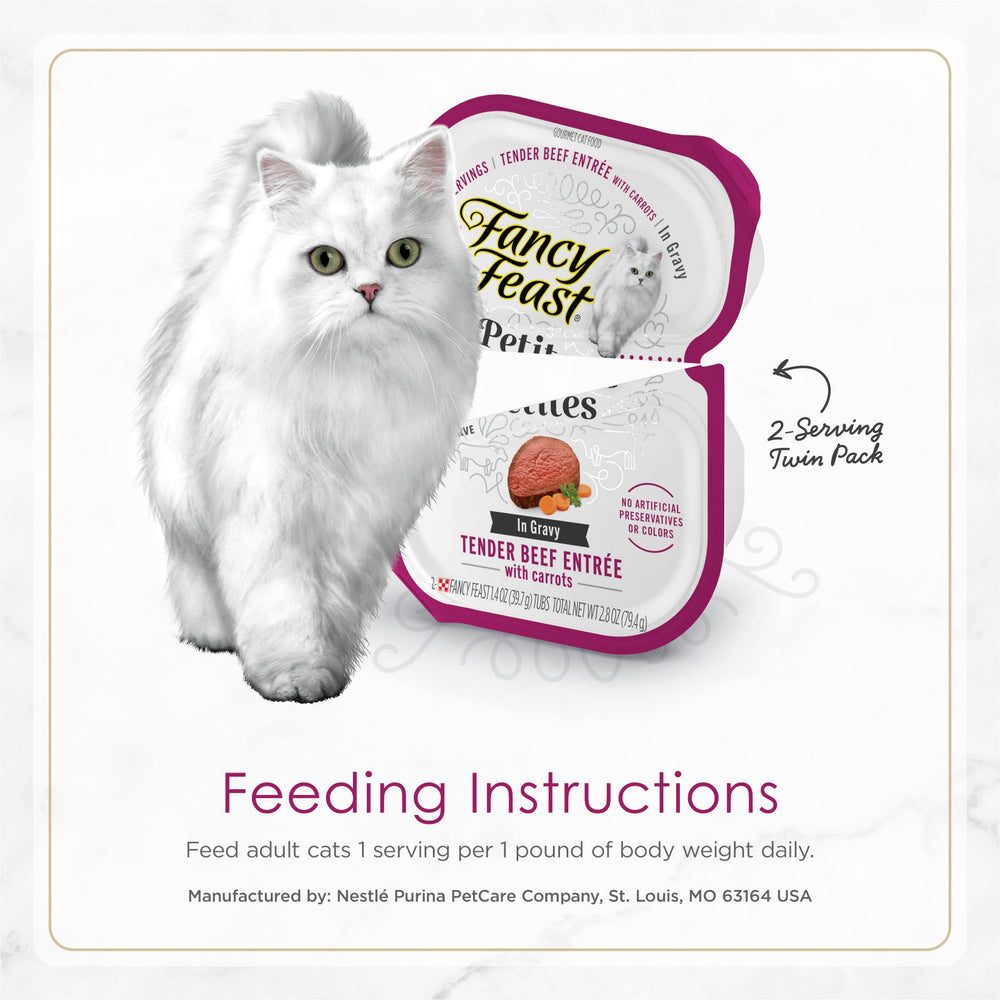 Fancy Feast Petites sans conservateurs ni colorants artificiels.