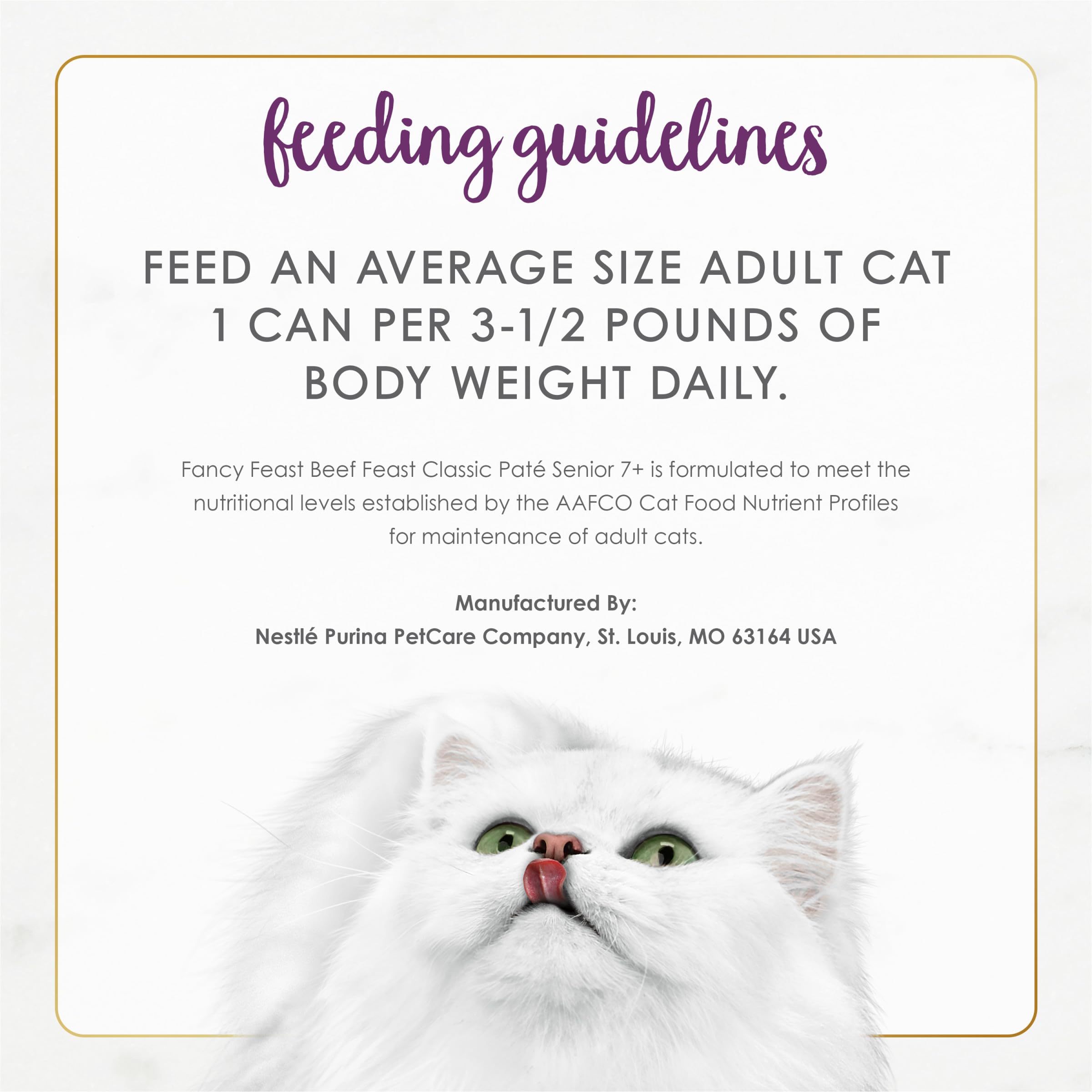Fancy Feast proteines-hautement-qualite-senior : protéines de qualité pour soutenir la masse musculaire.