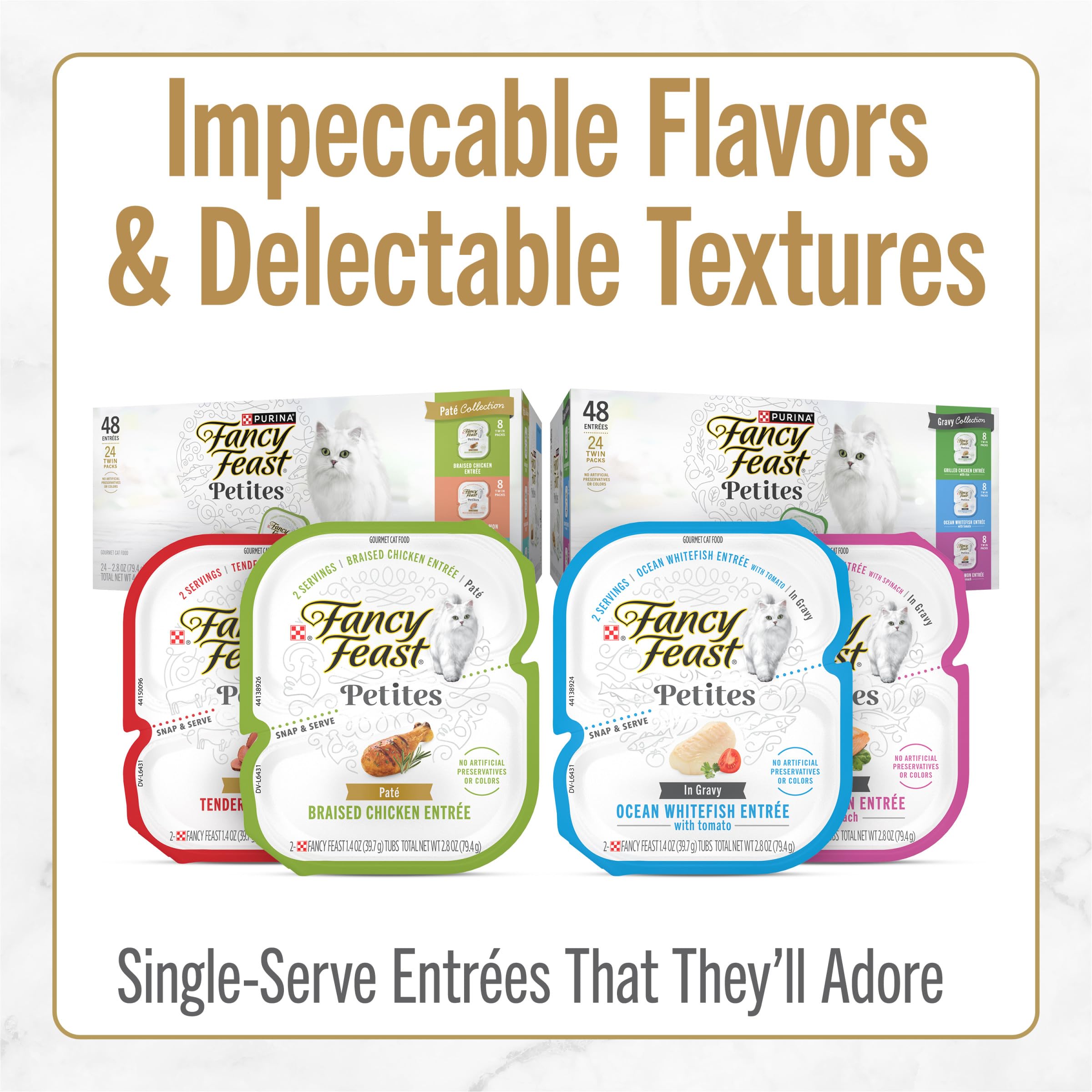 Sans conservateurs ni colorants artificiels, Fancy Feast respecte les ingrédients.