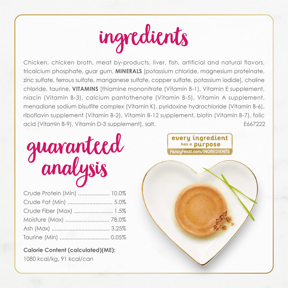 Sauce savoureuse qui accompagne le poulet Fancy Feast