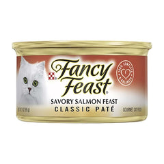 Fancy Feast saumon pour chat, boîte de 3 oz, repas savoureux pour l'énergie.