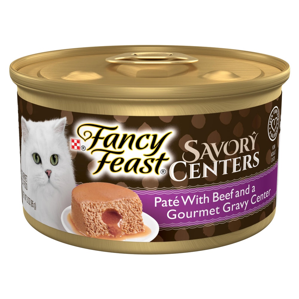 Savory Centers Fancy Feast centre-sauce-gourmet dans le pâté, stimulation d'appétit.