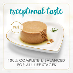 Fancy Feast Seafood Feast Pâté 3 oz, portion pratique pour repas répétés.