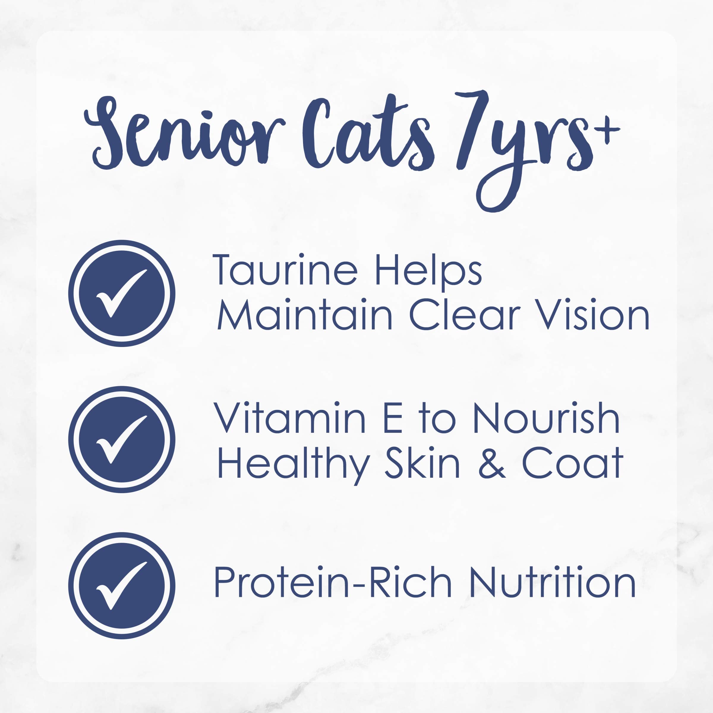 Fancy Feast Senior 7+ thon haché, saveur marine attrayante.