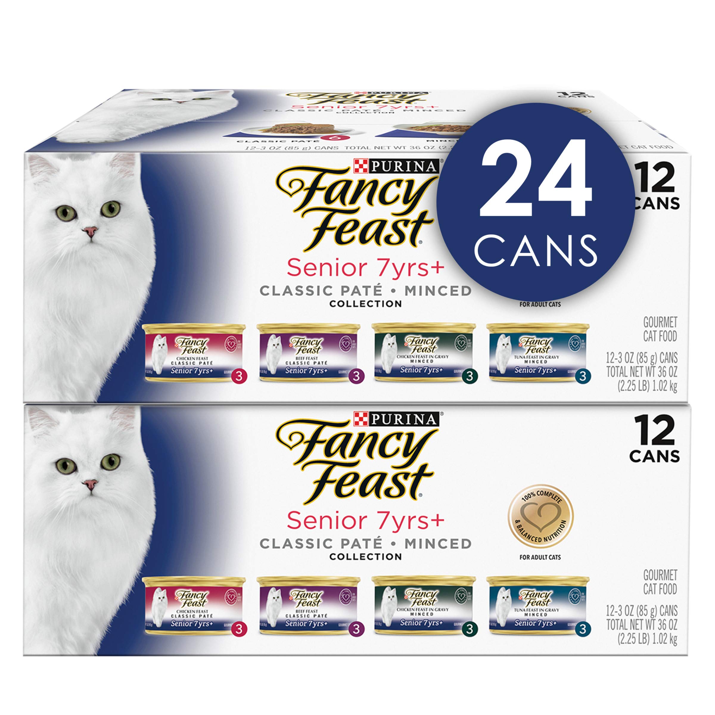 Fancy Feast Senior 7+ thon pâté, option légère et appétissante.