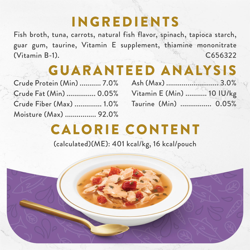 Fancy Feast Senior Broths: ingrédients réels sans artificiels.